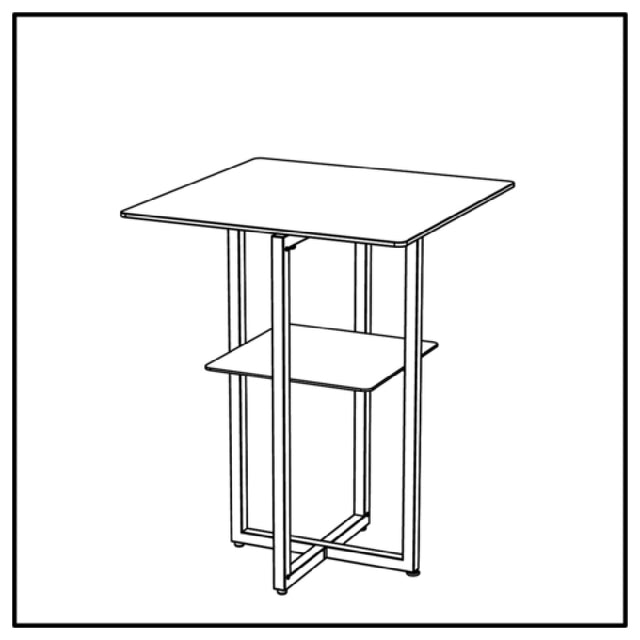 BauscherHepp VE-24023 Venta® Foldable Table With Shelf Base Made In Steel With Powder-coating