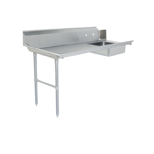 Steel Works Stainless SWSDT-84L Soiled Dish Table 16ga/304 Stainless Steel 30" X 84" X 43-3/4"H