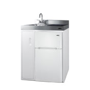 Summit C30IND All-in-one Kitchenette 30" Wide Includes Pre-installed 115V 2-burner Induction Cooktop