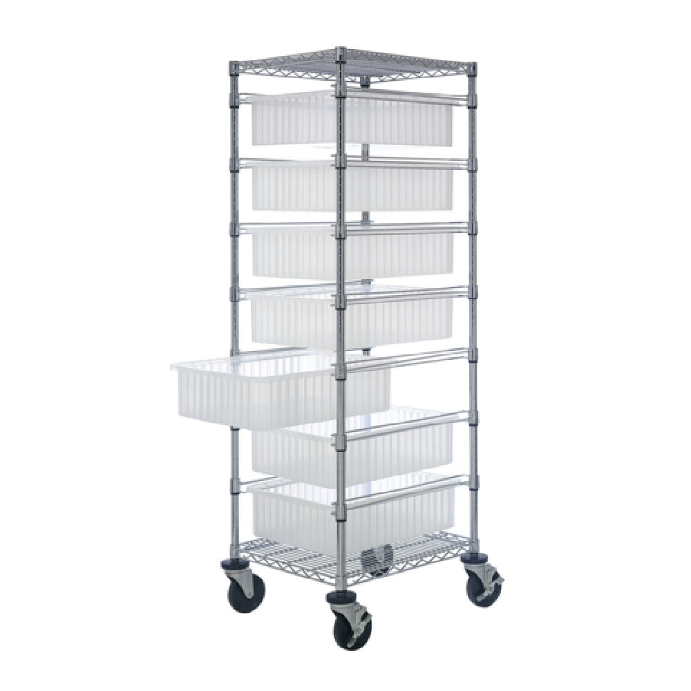 Quantum BC212469M1CL Bin Cart Mobile 21"W X 24"L X 69"H