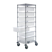 Quantum BC212469M1CL Bin Cart Mobile 21"W X 24"L X 69"H