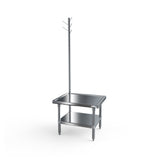 NBR Equipment MSS-3030UR Mixer Stand 30"W X 30"D X 24"H 14ga T304 Marine Edges Top