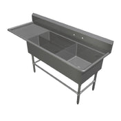 John Boos 3PBPS32244-1D30L Pro-Bowl Platter Sink 3-compartment 90-3/16"W X 29-1/2"D X 43"H Overall Size