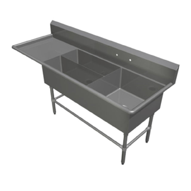 John Boos 3PBPS32244-1D30L Pro-Bowl Platter Sink 3-compartment 90-3/16"W X 29-1/2"D X 43"H Overall Size