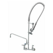 T&S Brass B-0133-14-CR-B EasyInstall Pre-Rinse Unit 8" Wall Mount Add On Faucet 14" Swivel Nozzle