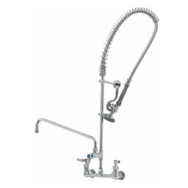 T&S Brass B-0133-14-CR-B EasyInstall Pre-Rinse Unit 8" Wall Mount Add On Faucet 14" Swivel Nozzle