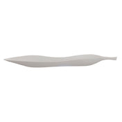 Bon Chef 81007PWHT Platter 29-1/2" X 5-1/2" X 2-7/16"H Leaf Shaped