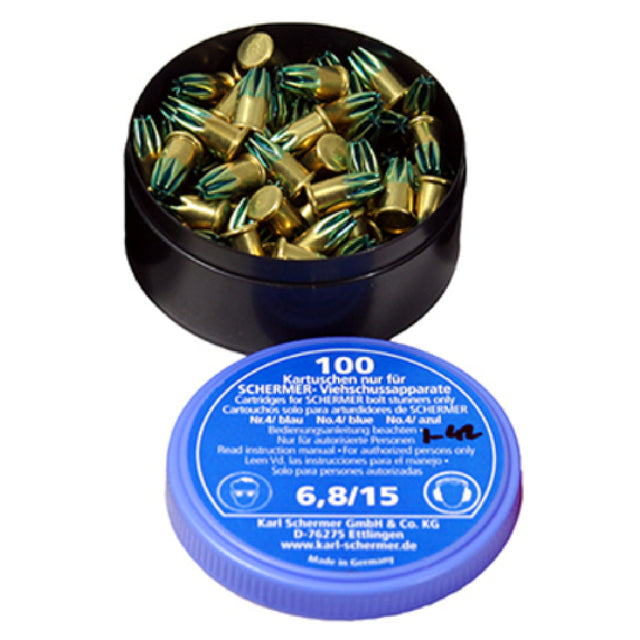 Alfa C-5 BLUE-100 Blue Load Blank Stunner Cartridges Medium For All K Series Schermer Stunners