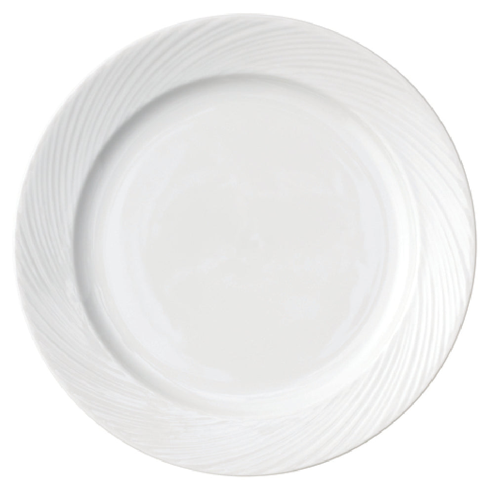 Arc Cardinal FK767 Arcoroc Candour Cirrus Rim Plate (D:8.5'') High Alumina Porcelain