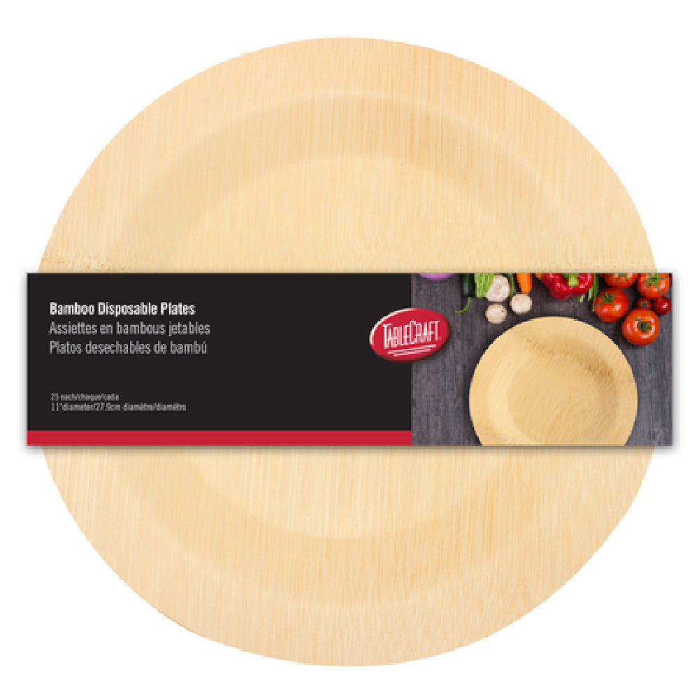 TableCraft Products BAMDRP11 - Cash & Carry Disposable Plate, 11" Diameter, Round