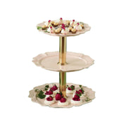 Bon Chef 2062TTCABERNET Queen Anne Display Stand 3-tier 20" Dia. X 20" H