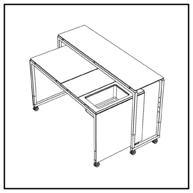 BauscherHepp VE-86006 Venta® Mobile Bar (set Of Two Tables) On Castors With Integrated Height Adjustment