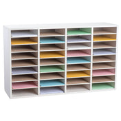 Alpine Industries ADI500-36-WHI Paper Sorter/Literature File Organizer 36 Compartment