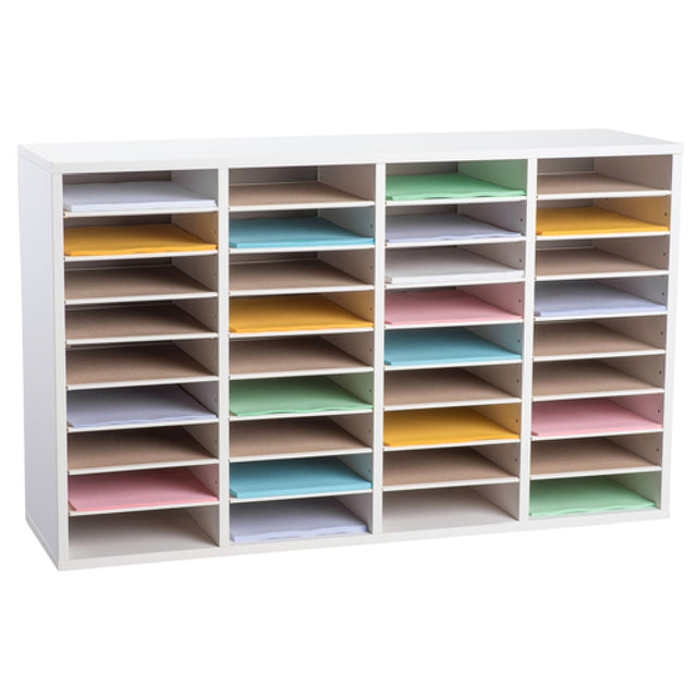 Alpine Industries ADI500-36-WHI Paper Sorter/Literature File Organizer 36 Compartment