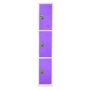 Alpine Industries ADI629-203-PUR Storage Locker 72" H X 12" W Triple-compartment