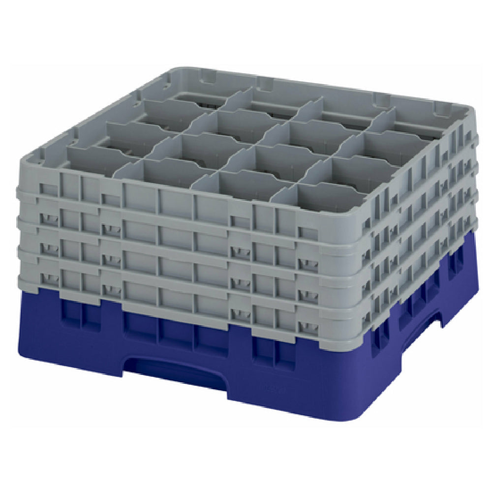 Cambro 16S900186 Camrack® Glass Rack With (4) Soft Gray Extenders Full Size