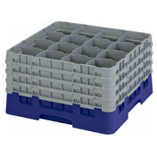 Cambro 16S900186 Camrack® Glass Rack With (4) Soft Gray Extenders Full Size