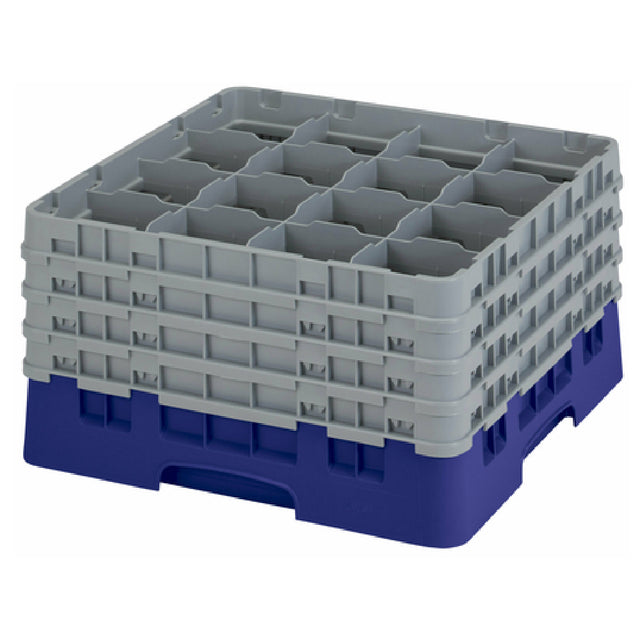 Cambro 16S900186 Camrack® Glass Rack With (4) Soft Gray Extenders Full Size