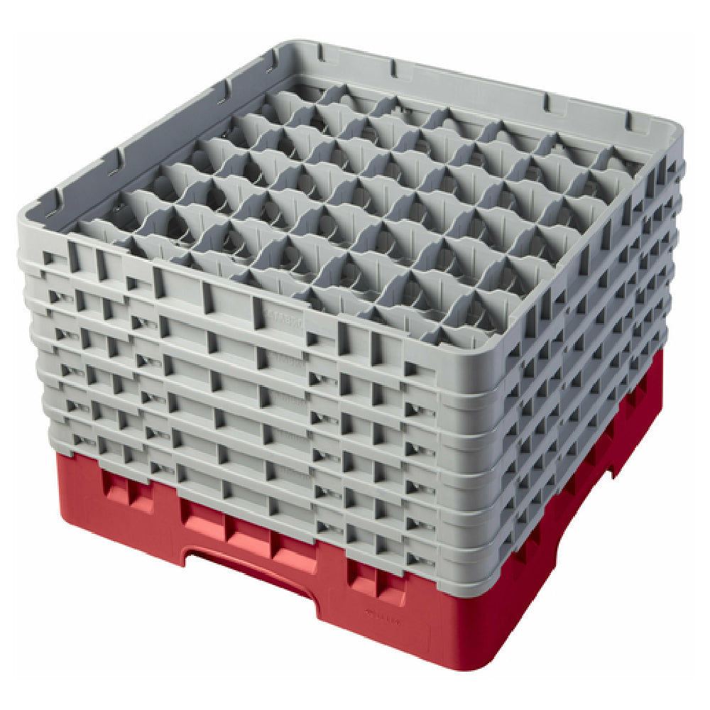 Cambro 49S1114163 Camrack® Glass Rack With (6) Soft Gray Extenders Full Size