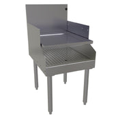 Glastender RDBA-18S Recessed Drainboard Free Standing 18"W X 24"D (depth To Match 19" Deep Units With Single Speed Rail)
