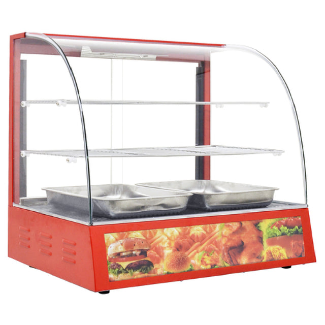 Omcan 21479 (DW-CN-0660) Food Warmer/Display Case Curved Glass 86°F 185°F (30°C 85°C) Temperature Range