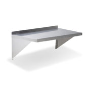 Steel Works Stainless SWWS-1224 Wall Mount Shelf 12" X 24" X 10"H 18ga/430 Stainless Steel
