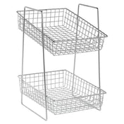 Hubert 96872 - Basket Display Stand, 2-tier, 10-1/4" X 13" X 17-1/2"H