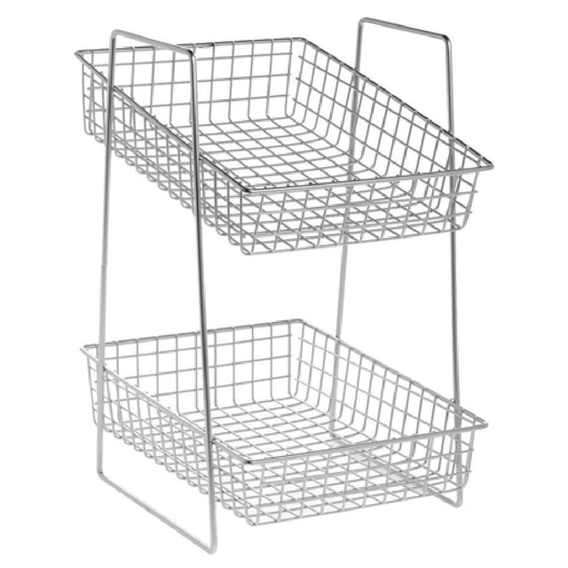 Hubert 96872 - Basket Display Stand, 2-tier, 10-1/4" X 13" X 17-1/2"H
