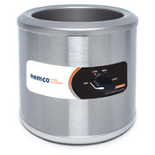 Nemco 6102A-220 Countertop Round Cooker/Warmer (export) 7 Quart Stainless Steel Construction