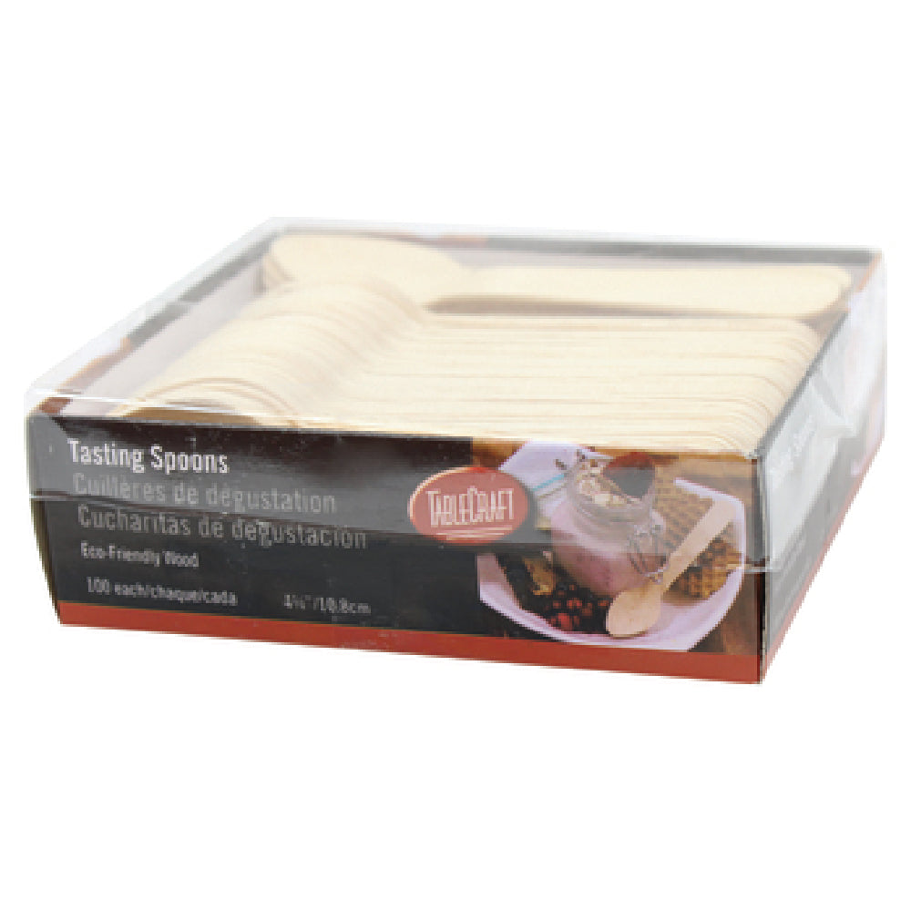 TableCraft Products BAMSP425 - Cash & Carry Disposable Spoon, 4-1/4", Eco-friendly
