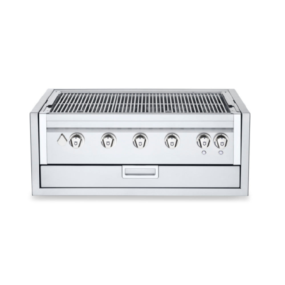 Crown Verity IBI36-GO-FLT Infinite Series 36" Built-In Outdoor Charbroiler Grill (5) 14750 BTUH Stainless Steel Burners