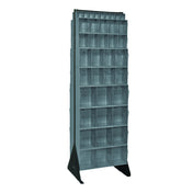 Quantum QFS270-72GY Tip Out Bin Floor Stand Double-sided 20-1/4"D X 23-5/8"W X 75"H