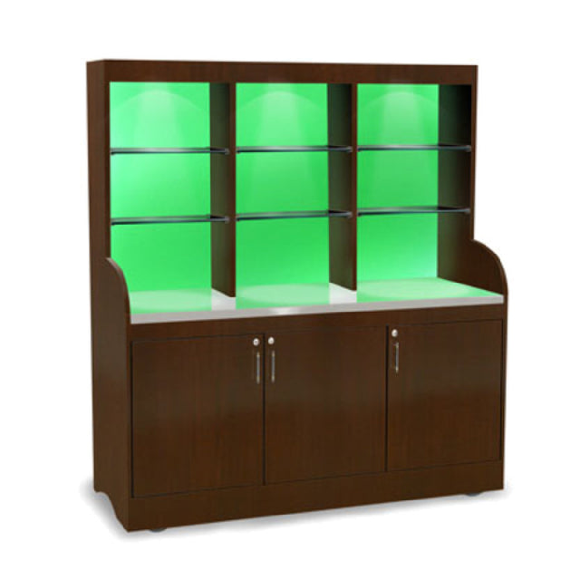 Forbes Industries 5873-ACRYLIC Luxe Series Mobile Back Bar 70"W X 27-1/2"D X 78"H