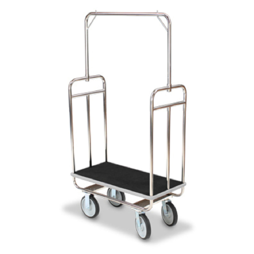 Forbes Industries H1210-8C Economy Luggage Cart Chrome Plated Superstructure Carpet