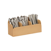 Cal Mil 22354-122 Renew Silverware Holder 13"W X 4.5"D X 6"H (3) Section