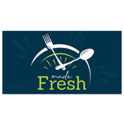 Hubert 67398 - Magnetic Sign, "made Fresh", 49"L X 26"H