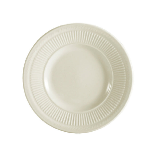 CAC China RID-21 Ridgemont Plate 11-3/8" Dia. X 1-1/4"H Round