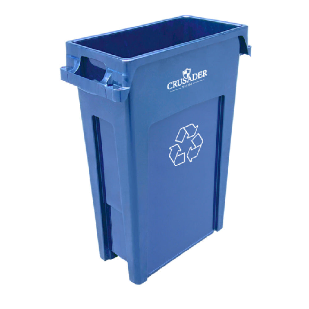 Quantum CTH-23R_GREEN - Crusader Thin Recyclining Container, 23 Gallon, 22"D X 11"W X 30"H