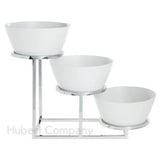 Hubert 65638 - Cerve Collection Bowl Holder, 3-tier, 8" X 22" X 13"H