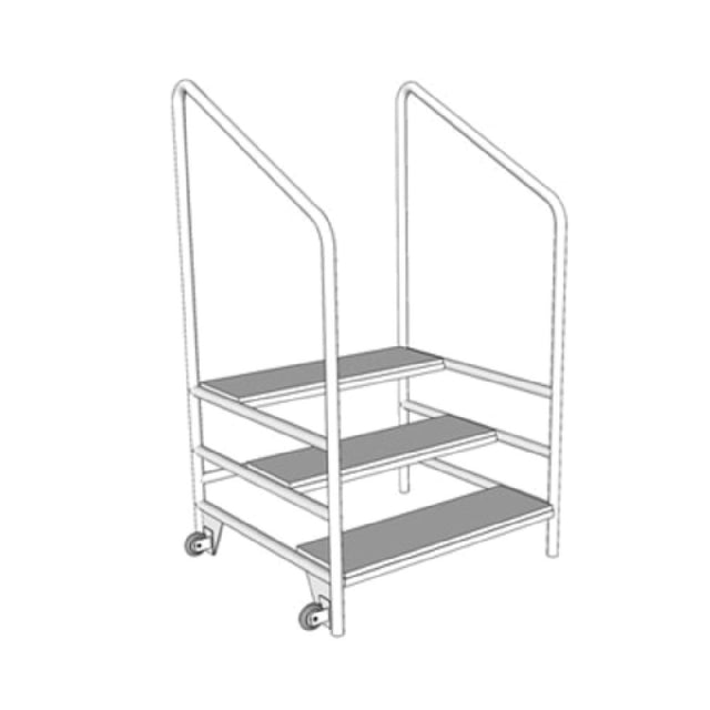 Forbes Industries 4193-28 Stage Stairs For 24" 32"H Stages With 28" H Guard Rails