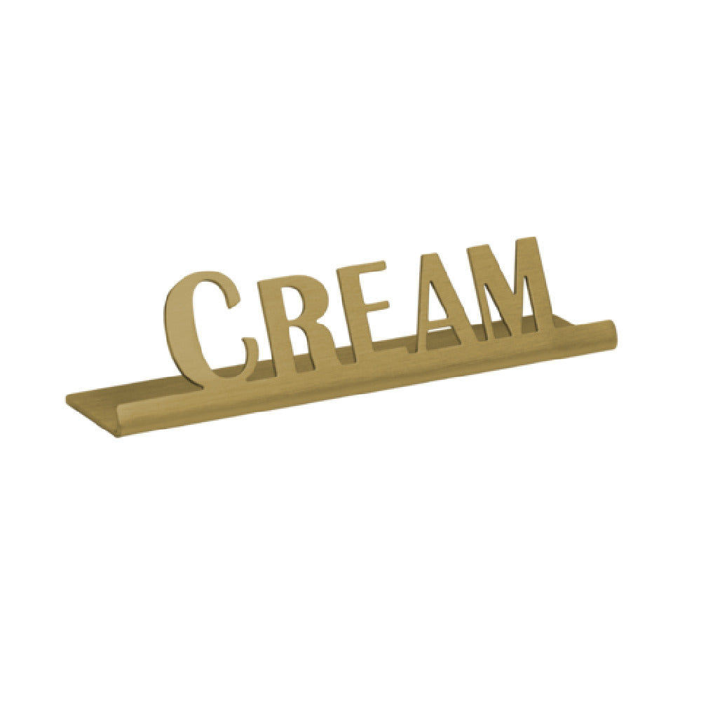 Service Ideas 1C-ST-CREAM-SIGN-VG Service Ideas Laser Cut ID/Table Sign 18/8 Stainless