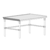 John Boos GS6-3636GBK Equipment Stand 36"W X 36"D X 24"H 16/300 Stainless Steel Top With 1-1/2"H Up-turn On Back & Both Sides