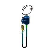 Alfa 25BP1 Commercial Fish Scaler Heavy Duty Overhead Mount With 4' Flexible Shaft