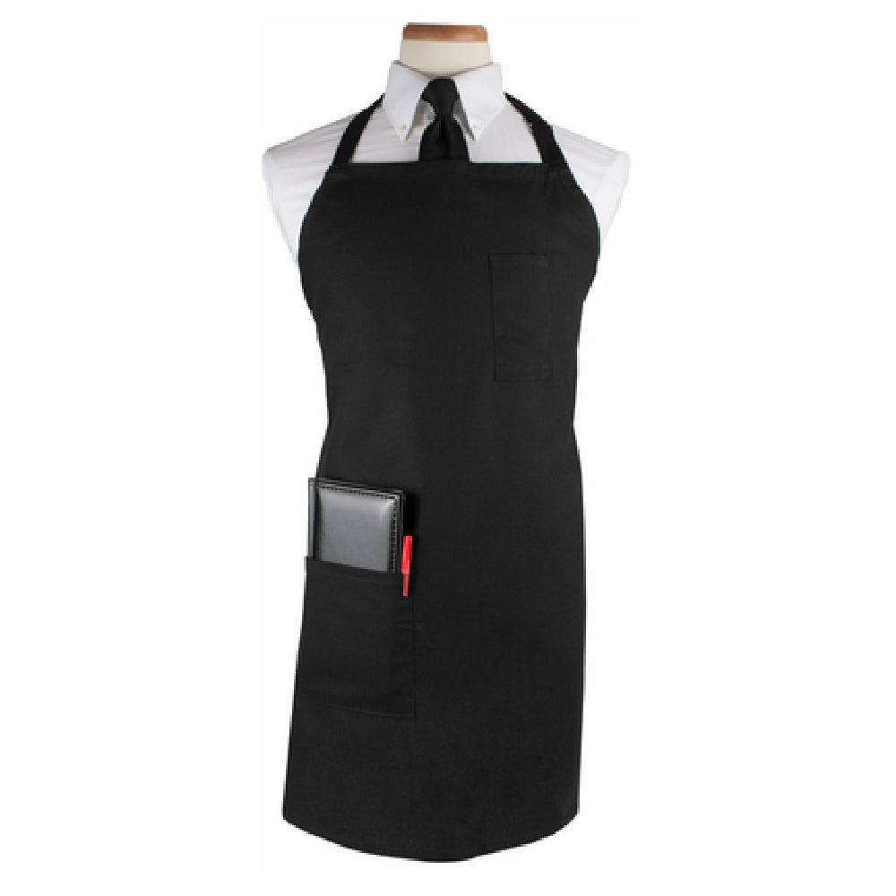 John Ritzenthaler Company 2PBIABK Chef Revival® Bib Apron 32" X 32-1/2" Long 11-1/2" Neckline