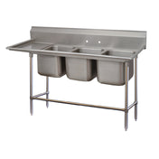 Advance Tabco 94-63-54-24L Regaline Sink 3-compartment With Left-hand Drainboard