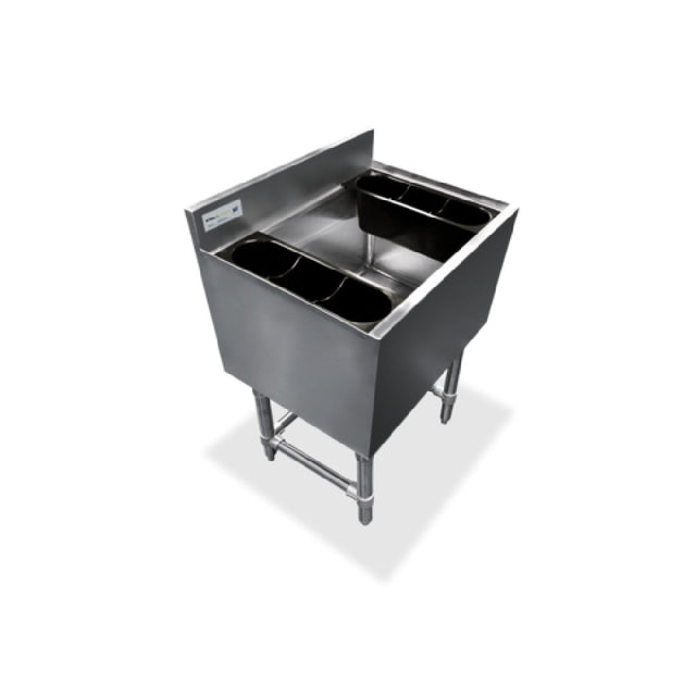 Steel Works Stainless SWIB183012 Underbar Ice Chest 30" X 18" X 33 1/8"H 18/304 Stainless Steel Construction