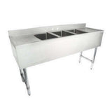 Empura EB3B101410LR - Underbar Sink, 60"W X 18"D X 33.5"H Overall Size, 3-compartment