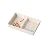 Yanco OR-4031 Orchis Divided Sauce Dish 2 Oz. Each 5-3/4"L X 2-3/4"W