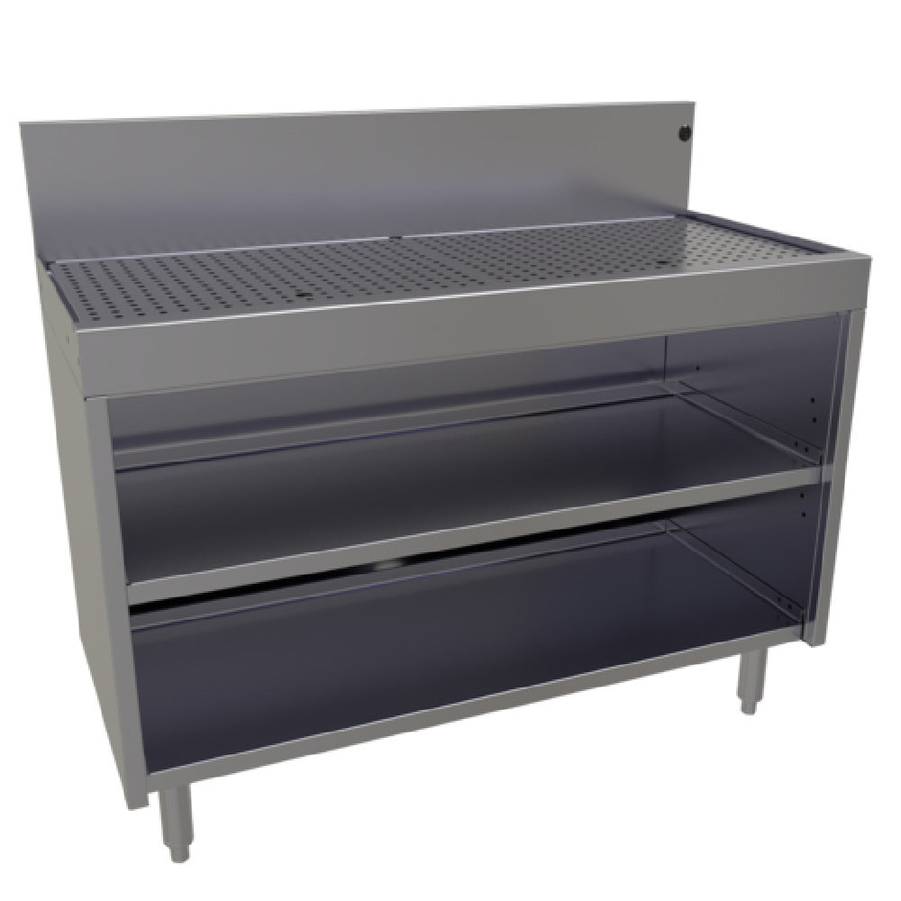 Glastender DBCA-42-LD Underbar Drainboard Open Front Cabinet Base 42"W X 19"D