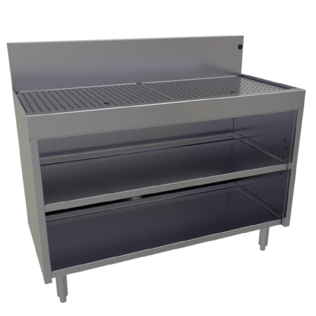 Glastender DBCA-42-LD Underbar Drainboard Open Front Cabinet Base 42"W X 19"D